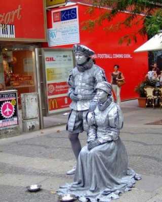 街头艺术活体雕塑（街头雕塑和街边艺人）
